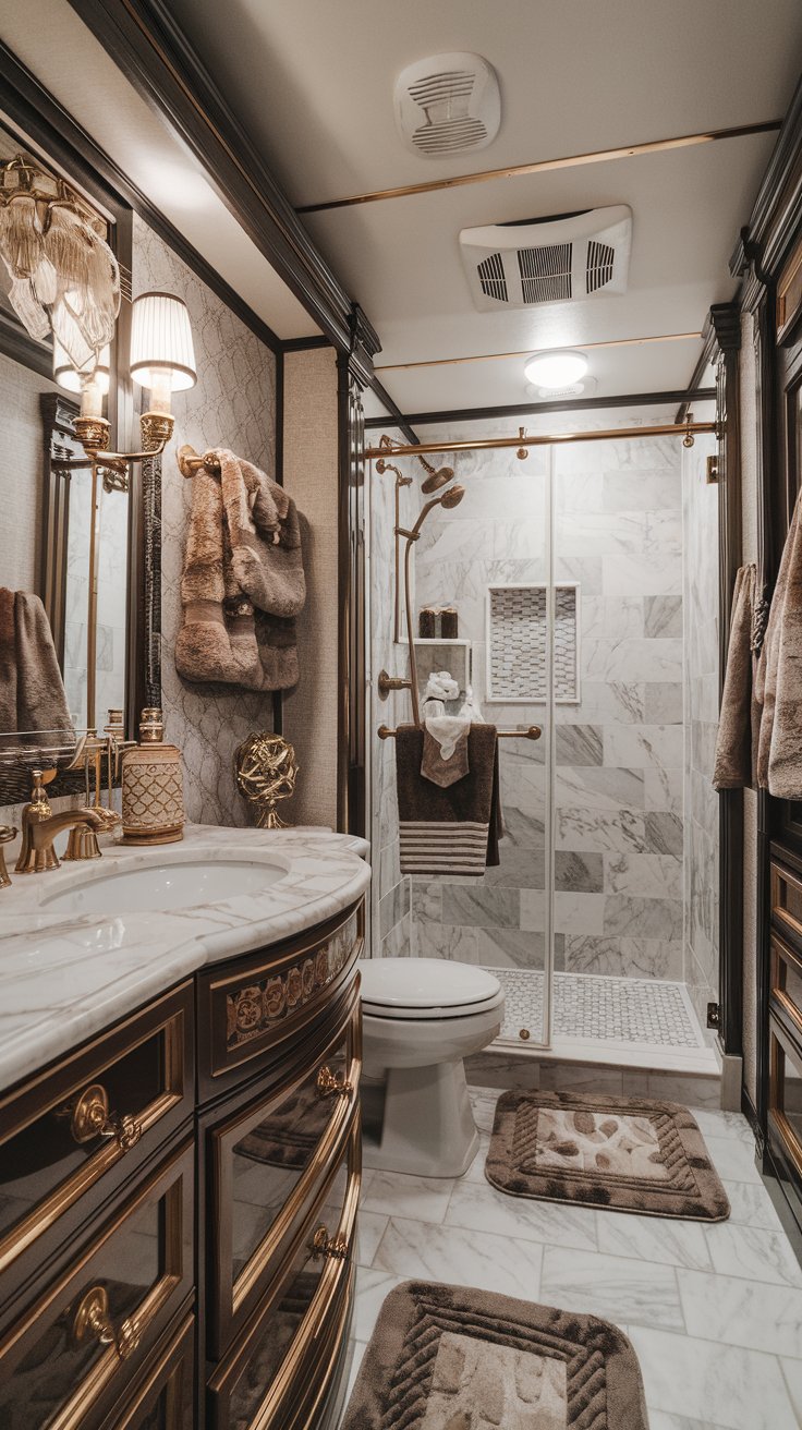 21 Stylish RV Bathrooms That Maximize Space and Comfort - rvshowoff.com