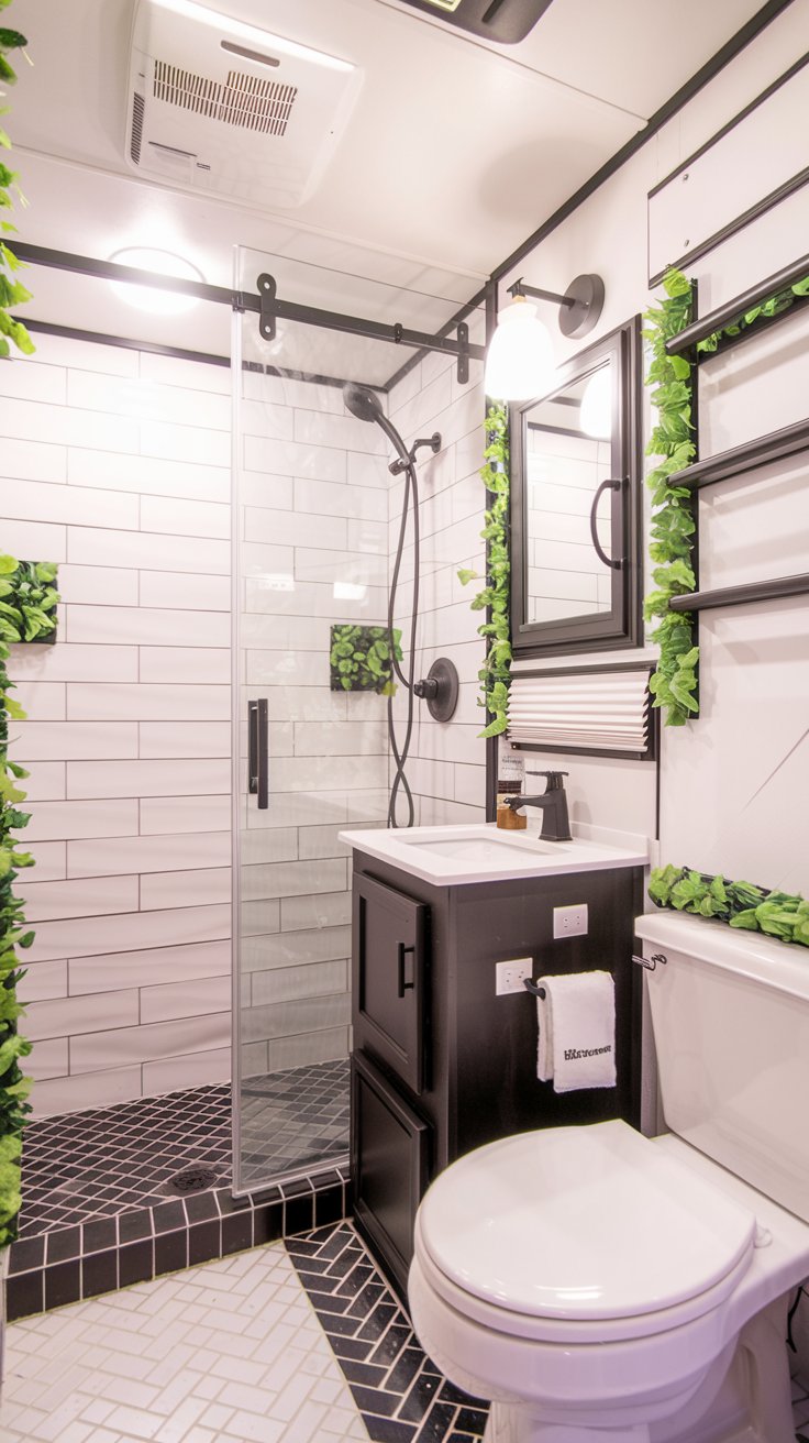 21 Stylish RV Bathrooms That Maximize Space and Comfort - rvshowoff.com