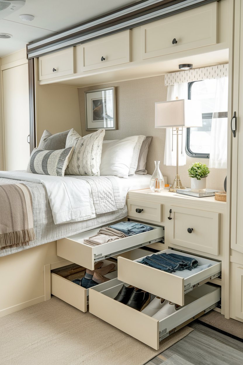 21 Space-Saving RV Bedroom Ideas for a Good Night's Sleep - rvshowoff.com