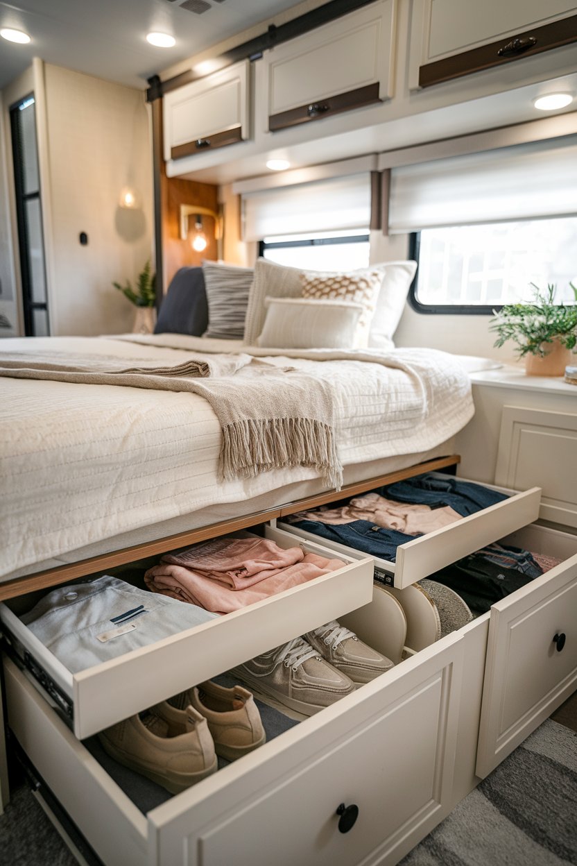 21 Space-Saving RV Bedroom Ideas for a Good Night's Sleep - rvshowoff.com