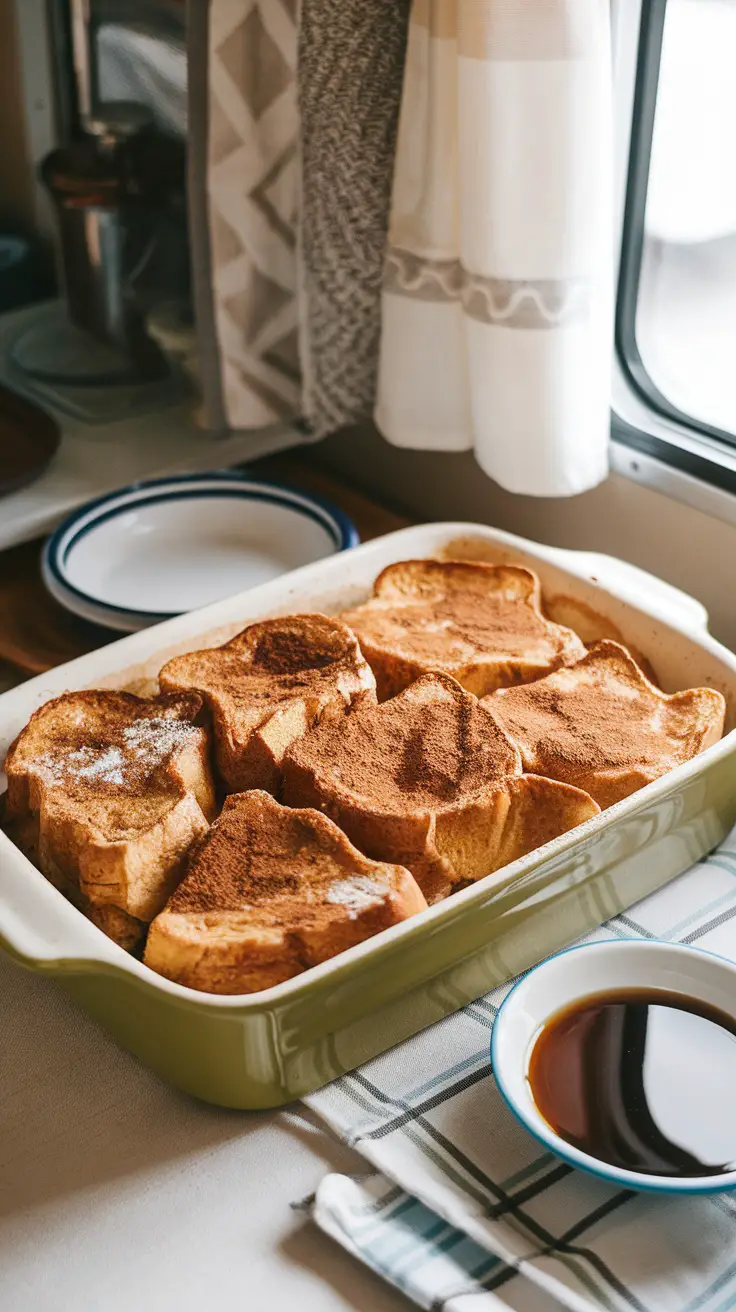 Delicious Apple Cinnamon Overnight French Toast ready to serve