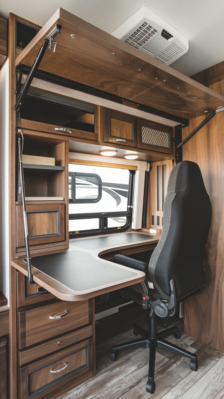 22 Innovative RV Office Setups for Remote Work and Travel - rvshowoff.com