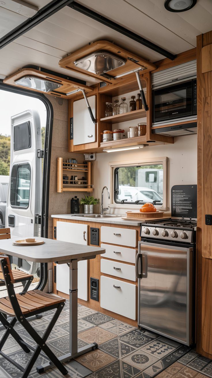 21 Modern RV Interior Kitchen Decorating Ideas - rvshowoff.com
