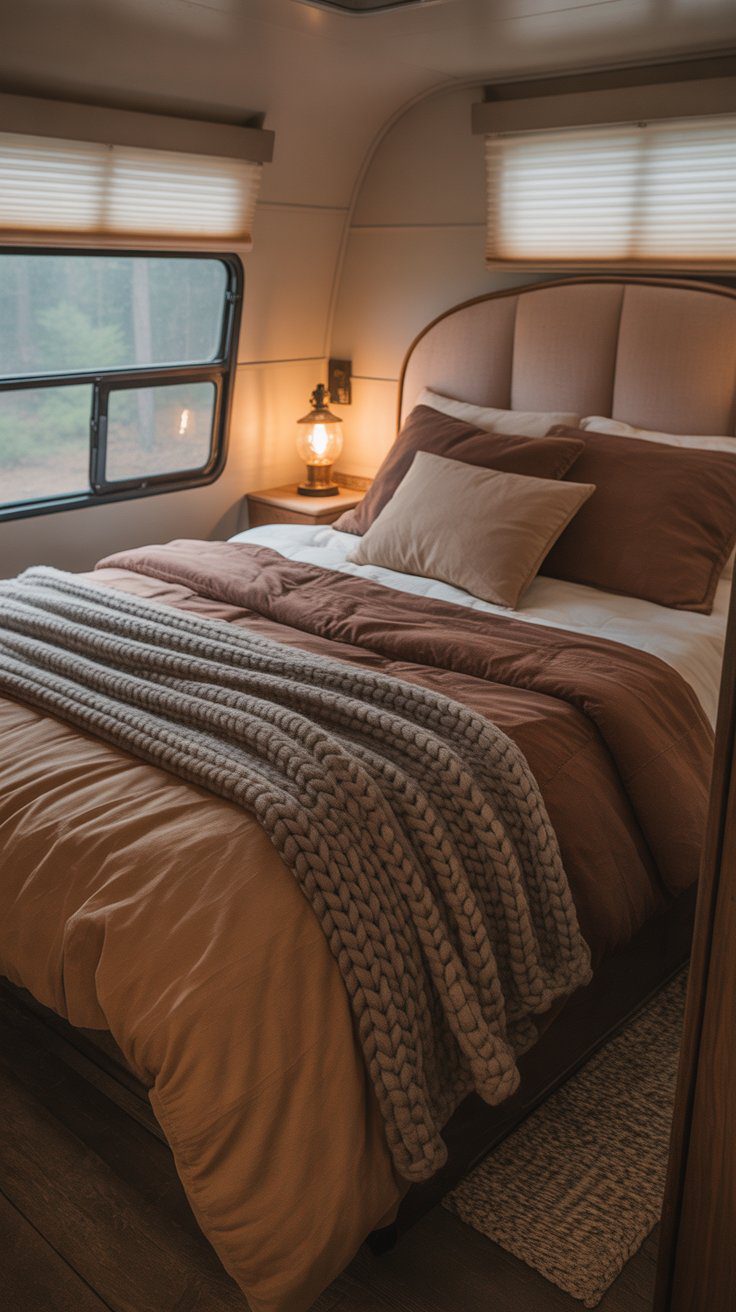 33 Brown Interior RV Decorating Ideas for a Cozy Feel - rvshowoff.com