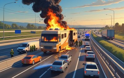 Shocking RV Fire on Highway: How One Group Lost Everything—And What You Can Learn