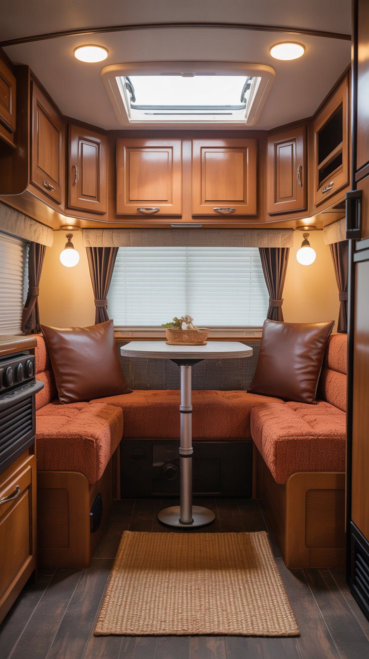 34 Brown Cabinet RV Decorating Ideas to Warm Up Your Space - rvshowoff.com