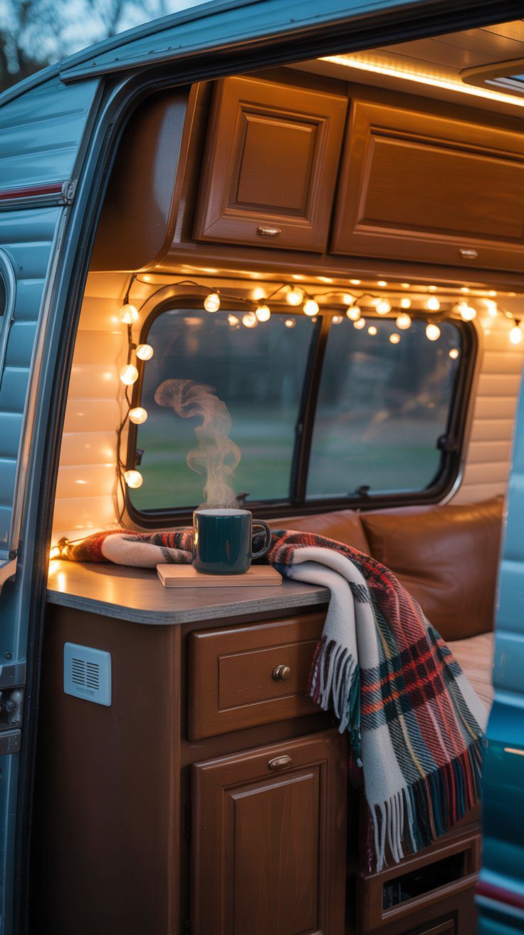 34 Brown Cabinet RV Decorating Ideas to Warm Up Your Space - rvshowoff.com