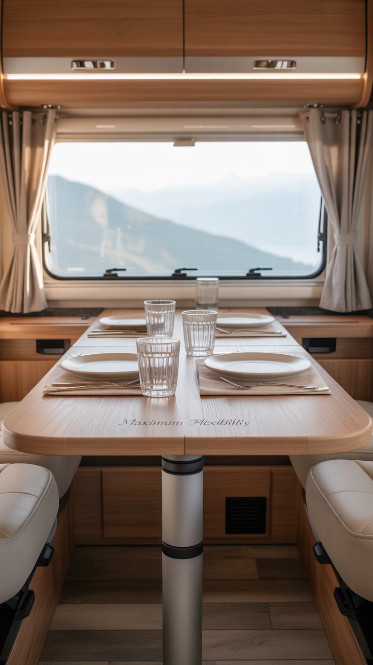 Infinity Table Rv 33 Functional RV Dining Areas for Family Meals on the Road - rvshowoff.com