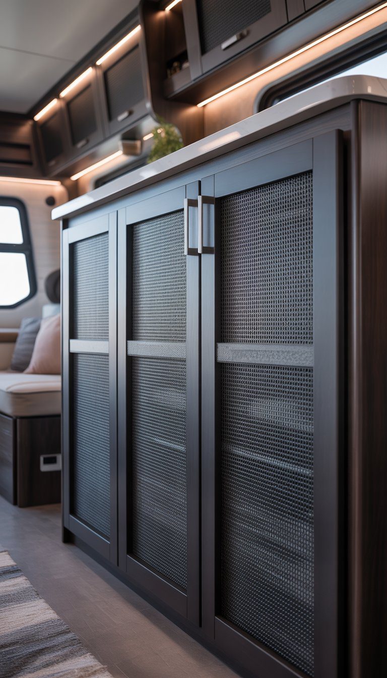 23 Dark Cabinet RV Decorating Ideas for a Sleek Look - rvshowoff.com