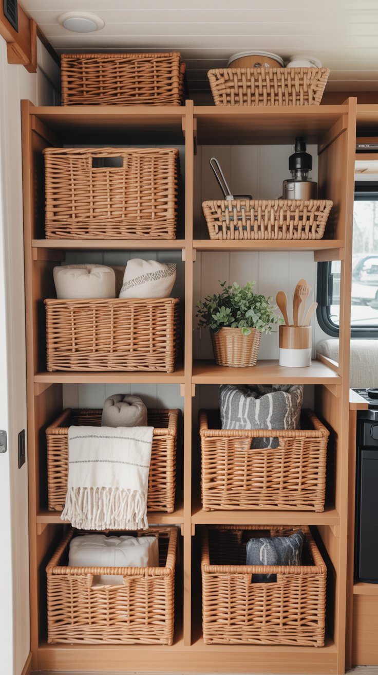 Rv Racks Baskets 29 Budget-Conscious French Country Inspired RV Makeovers You’ll Love ...
