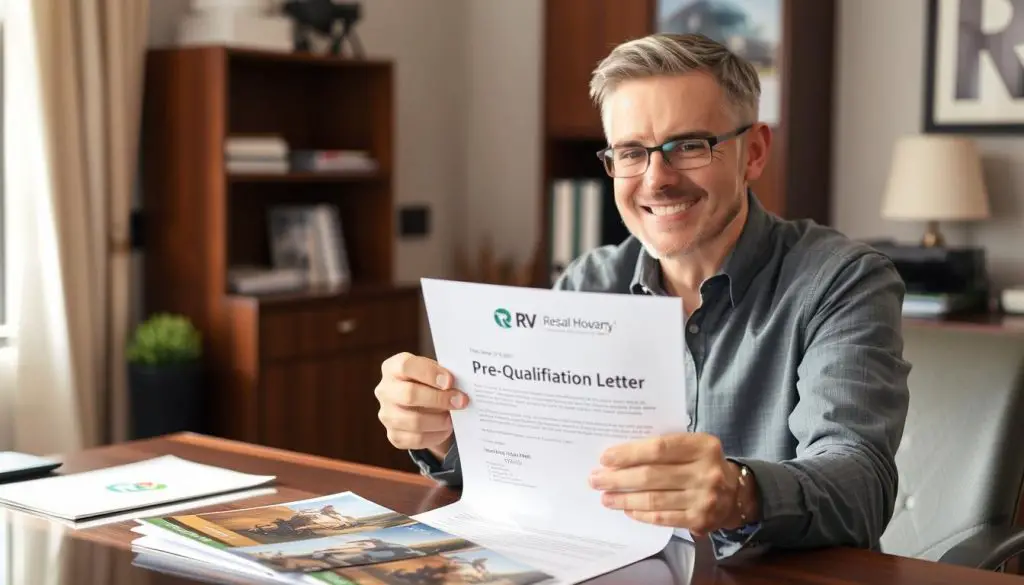 Person receiving pre-qualification letter for RV loan despite bad credit Person receiving pre-qualification letter for RV loan despite bad credit