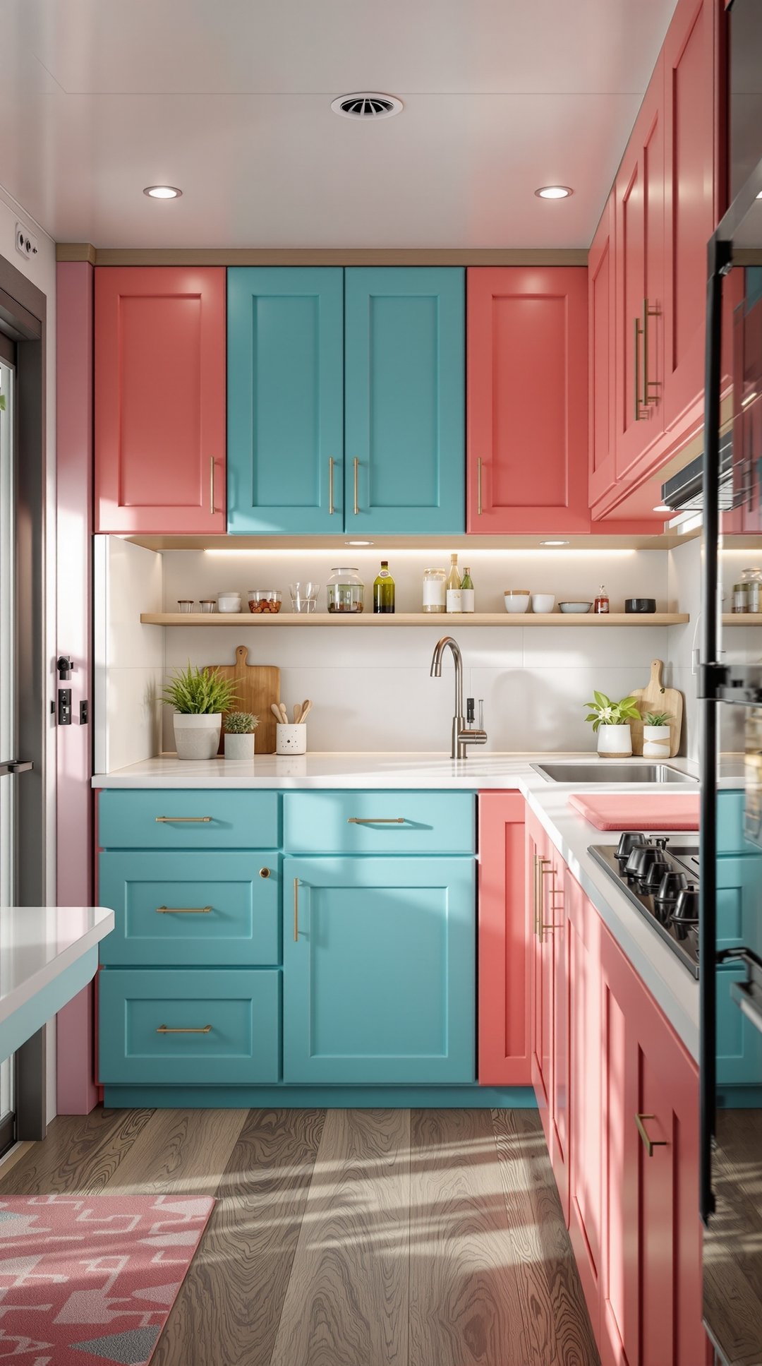Colorful Painted Cabinets