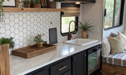 25 Bold RV Remodel Ideas with Black Cabinets for a Dramatic Look