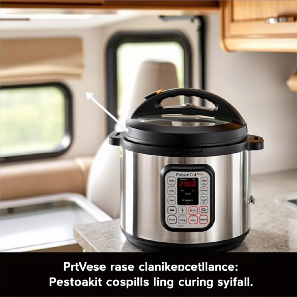 Electric pressure cooker with locking lid for RV use Electric pressure cooker with locking lid for RV use