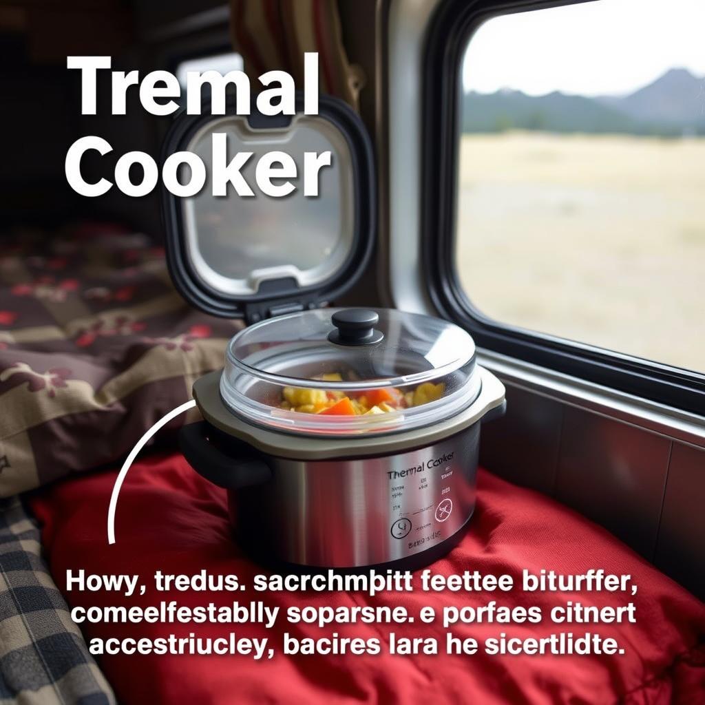Thermal cooker for RV travel cooking Thermal cooker for RV travel cooking
