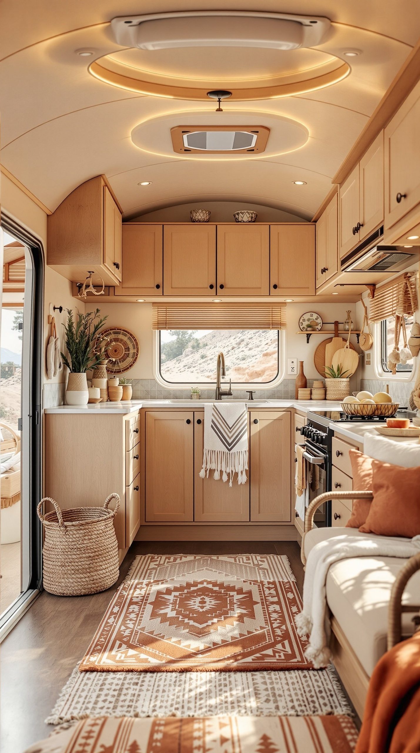 Earthy Desert Tones RV Interior