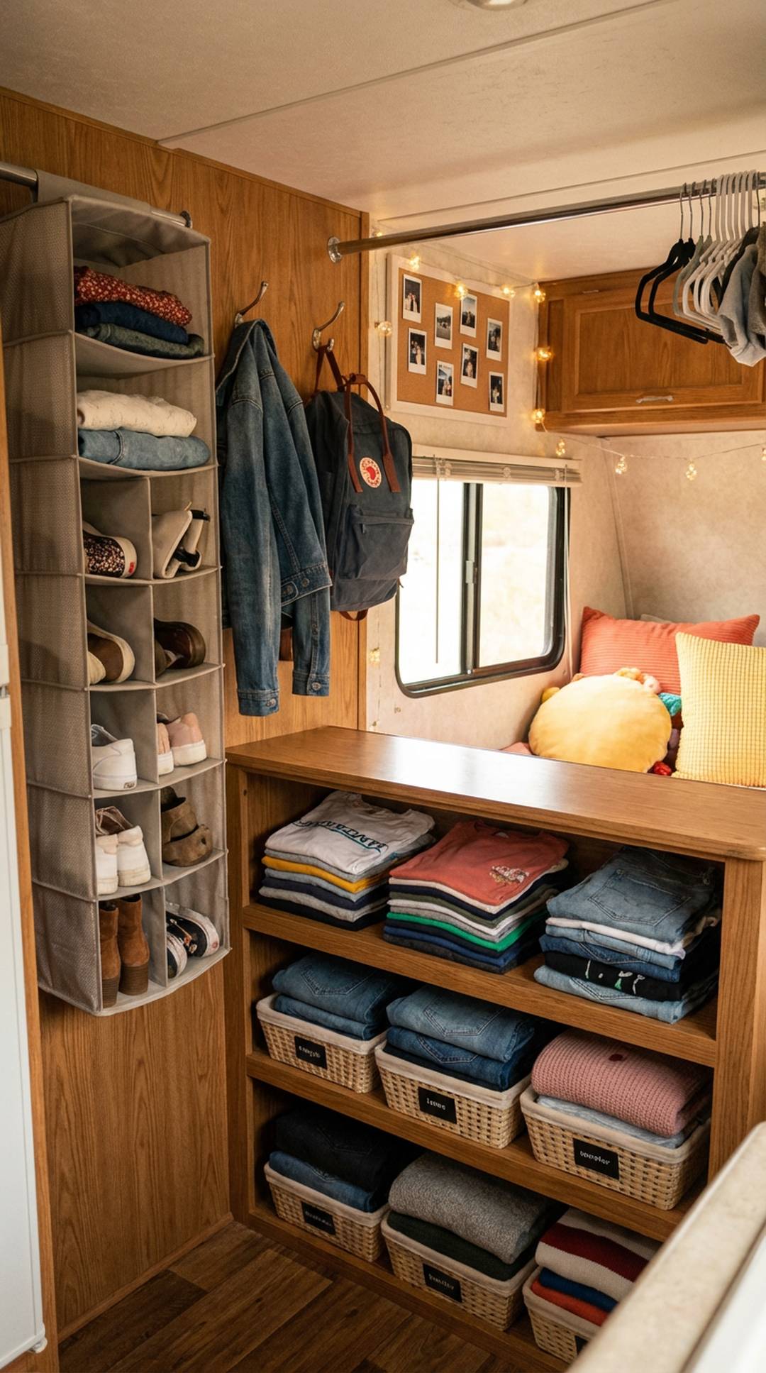 17. Hanging Closet Shelf Organizer