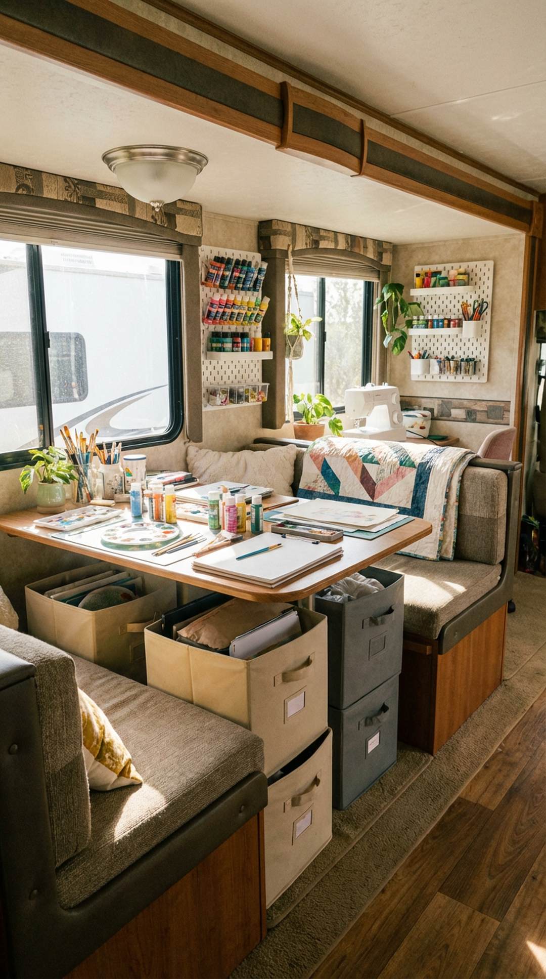 4. Under-Seat Storage with Collapsible Bins