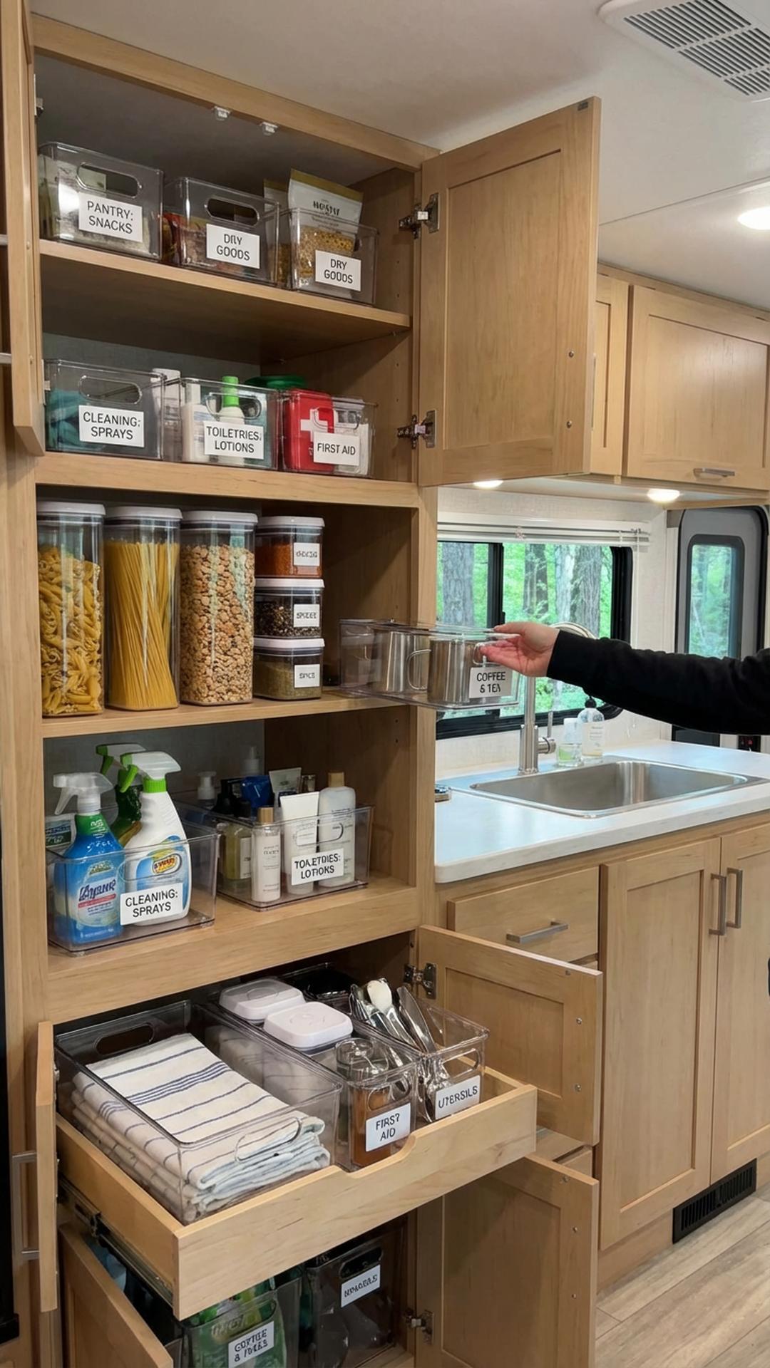 Clear Labeled Storage Bin System