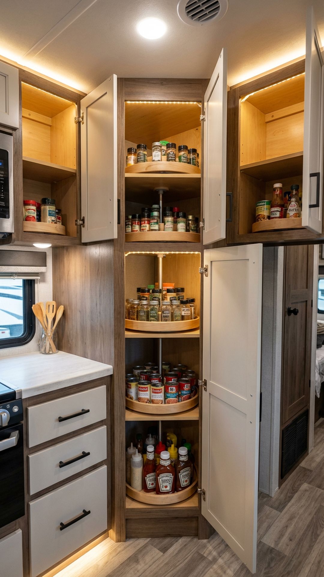 Rotating Lazy Susan Cabinet Organizers