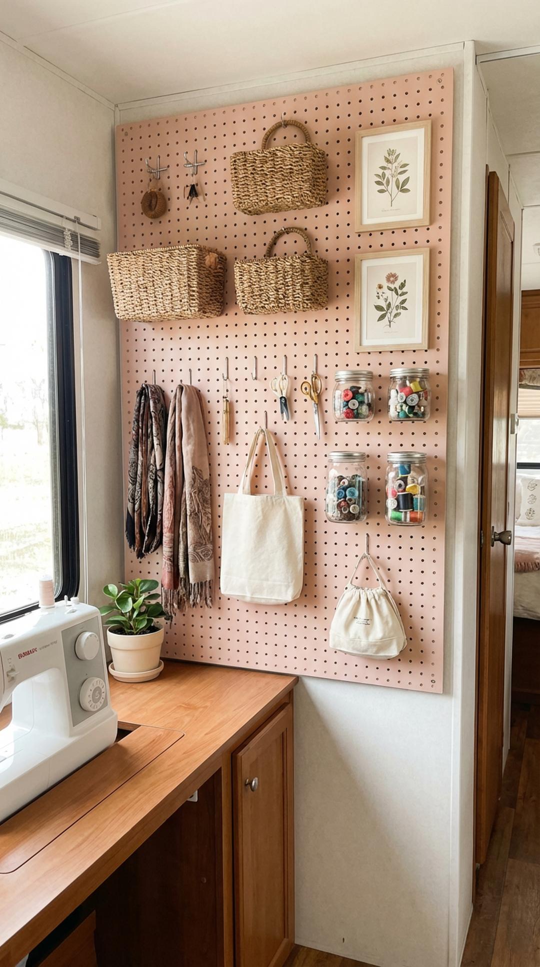 23. Painted Pegboard Organization