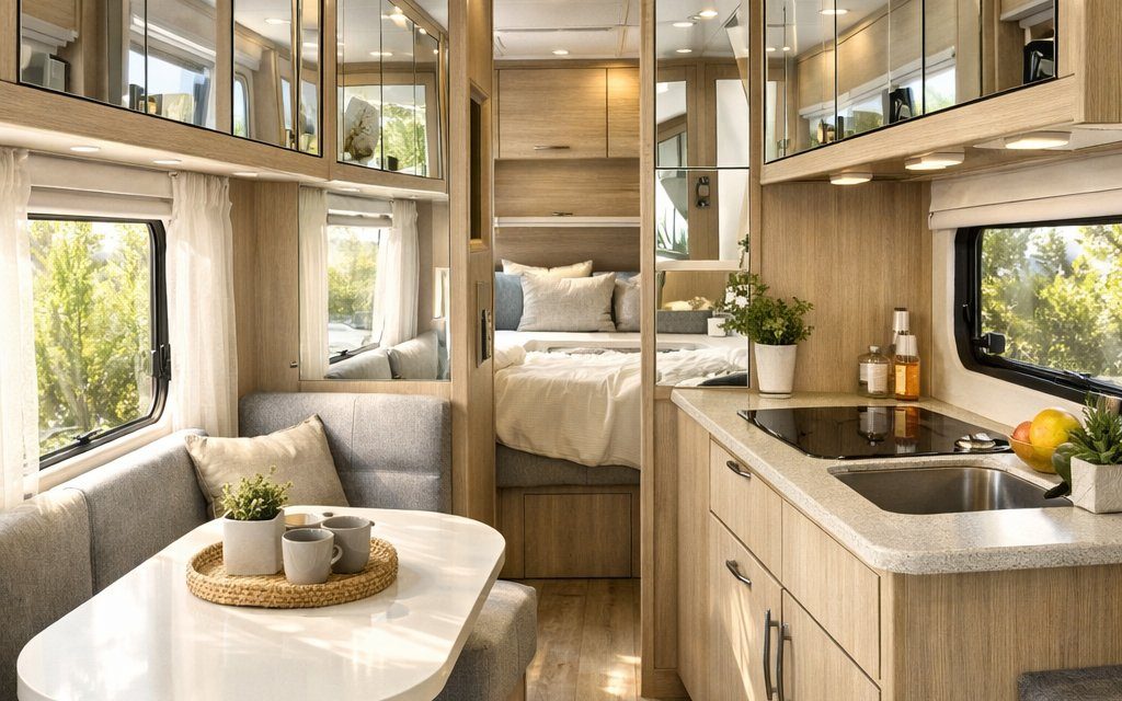 7 Ways to Use Mirrors to Make Your Camper Feel Bigger & Brighter
