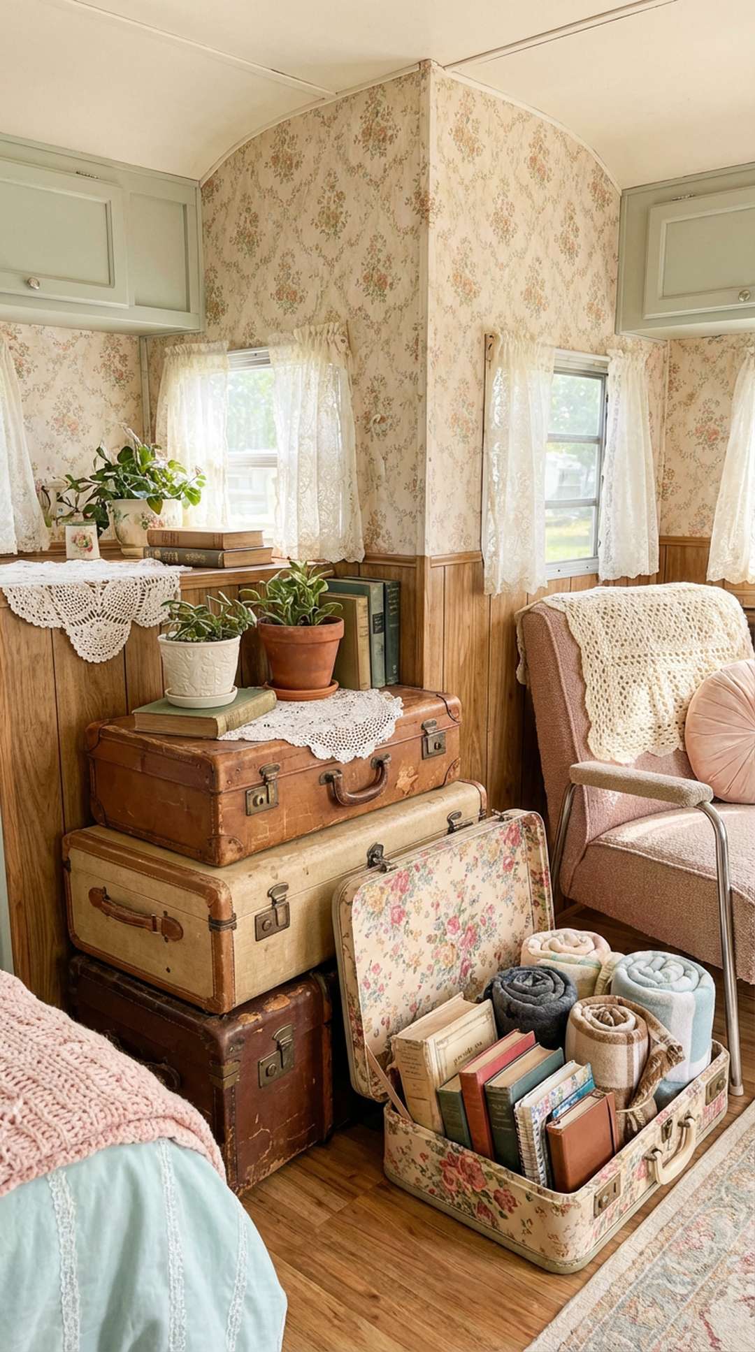 20. Vintage Suitcase Storage