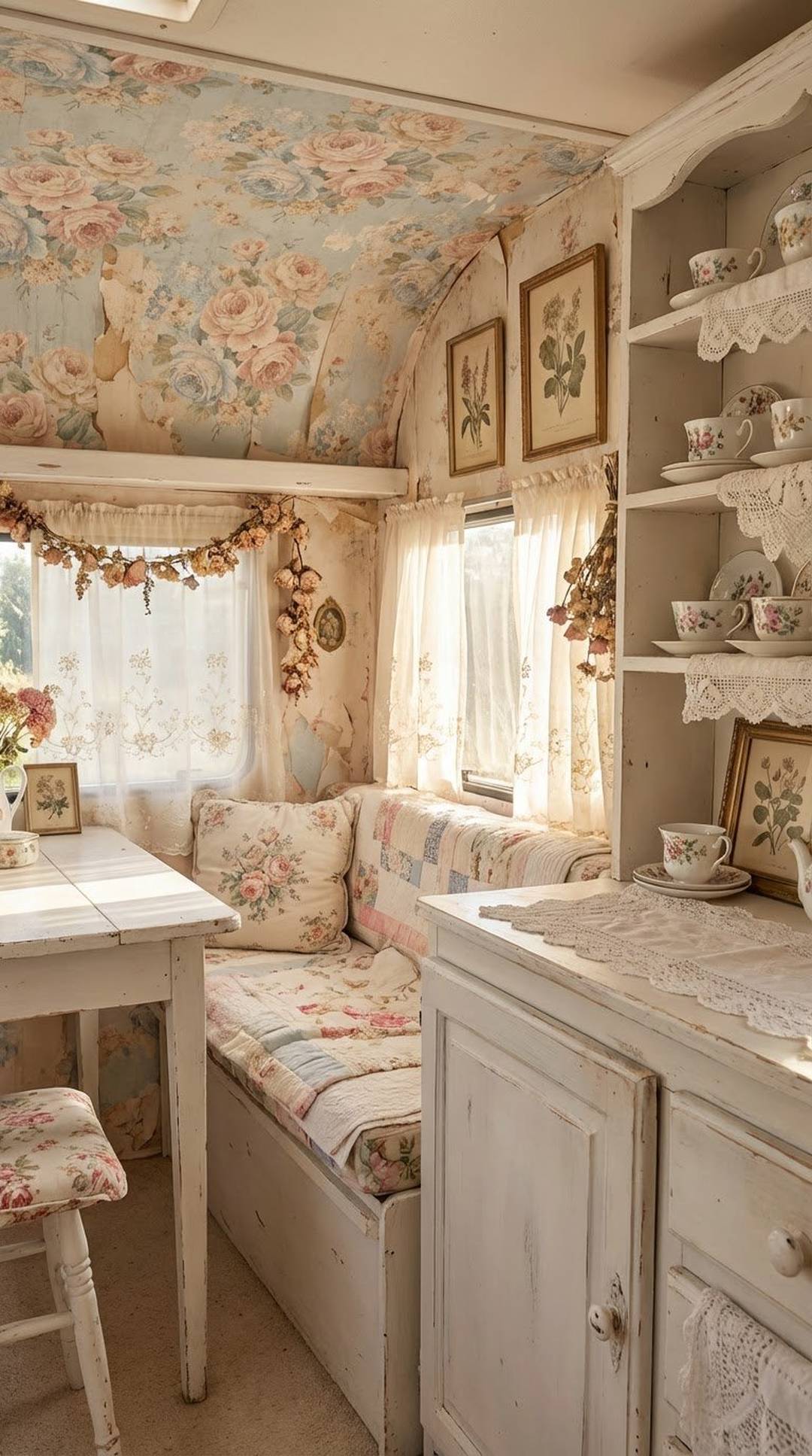 Cabbage Rose Wallpaper