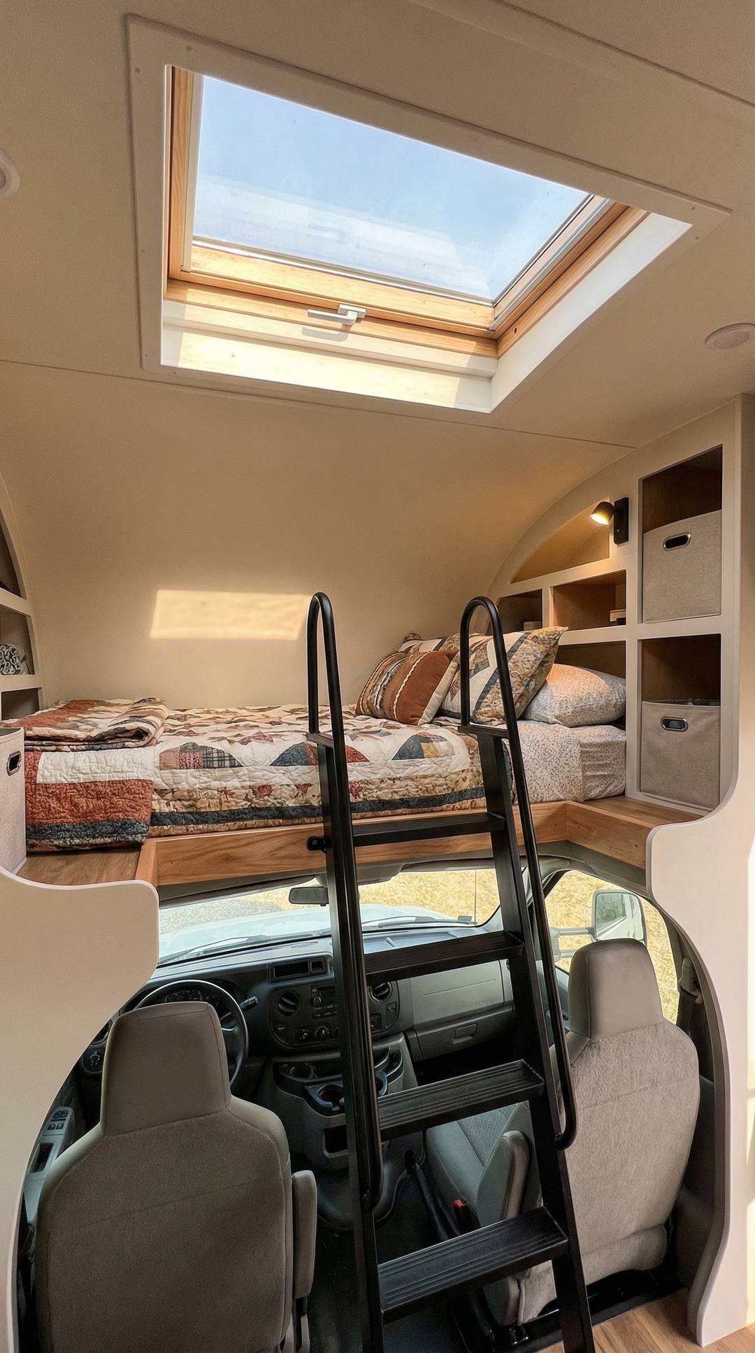 Over-cab bunk space in RV