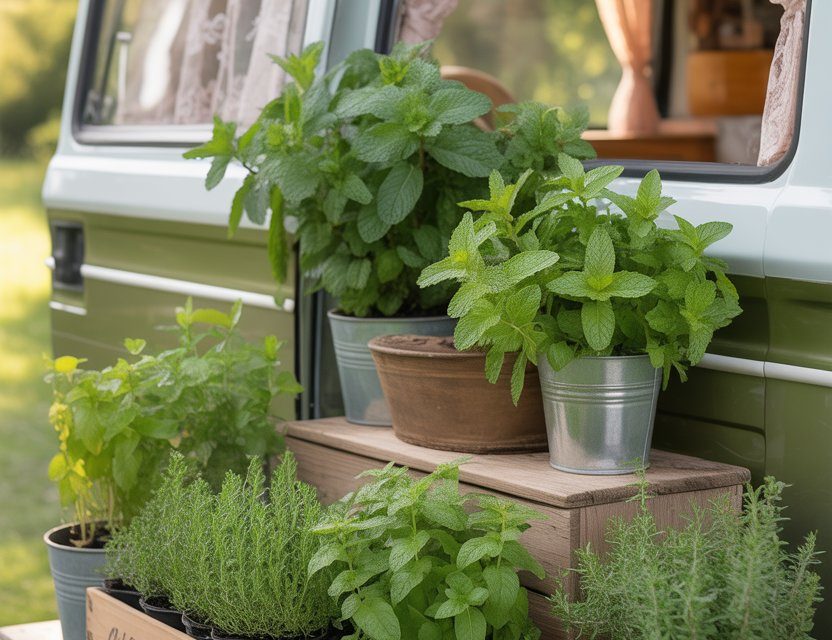 10 Easy-to-Grow Plants for a Shabby Chic Camper Herb Garden