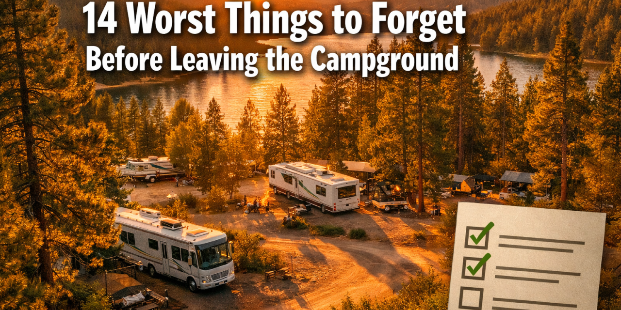 14 Worst Things to Forget Before Leaving the Campground