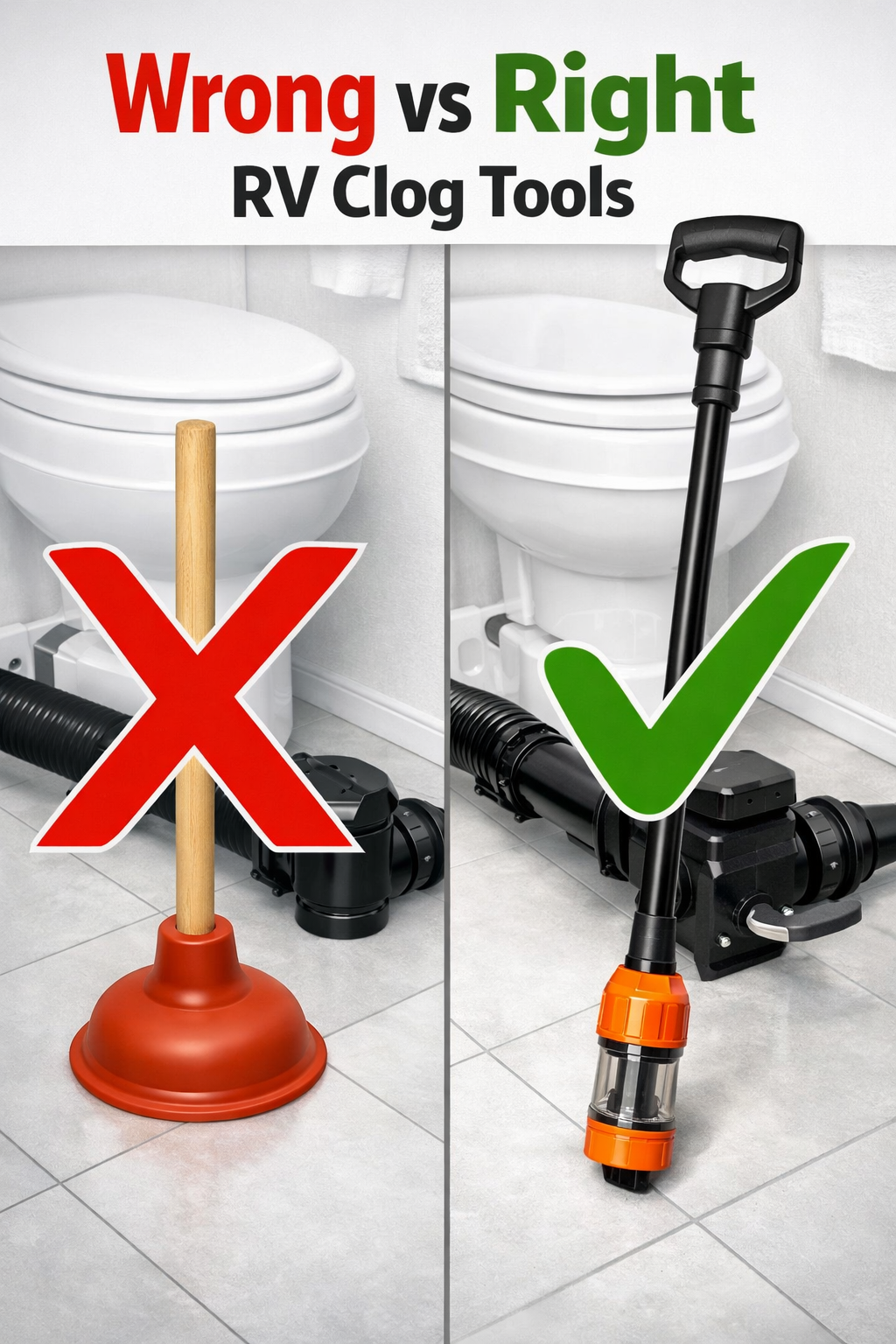 Portrait/Pinterest format () editorial illustration showing a split comparison scene: on the left, a standard household