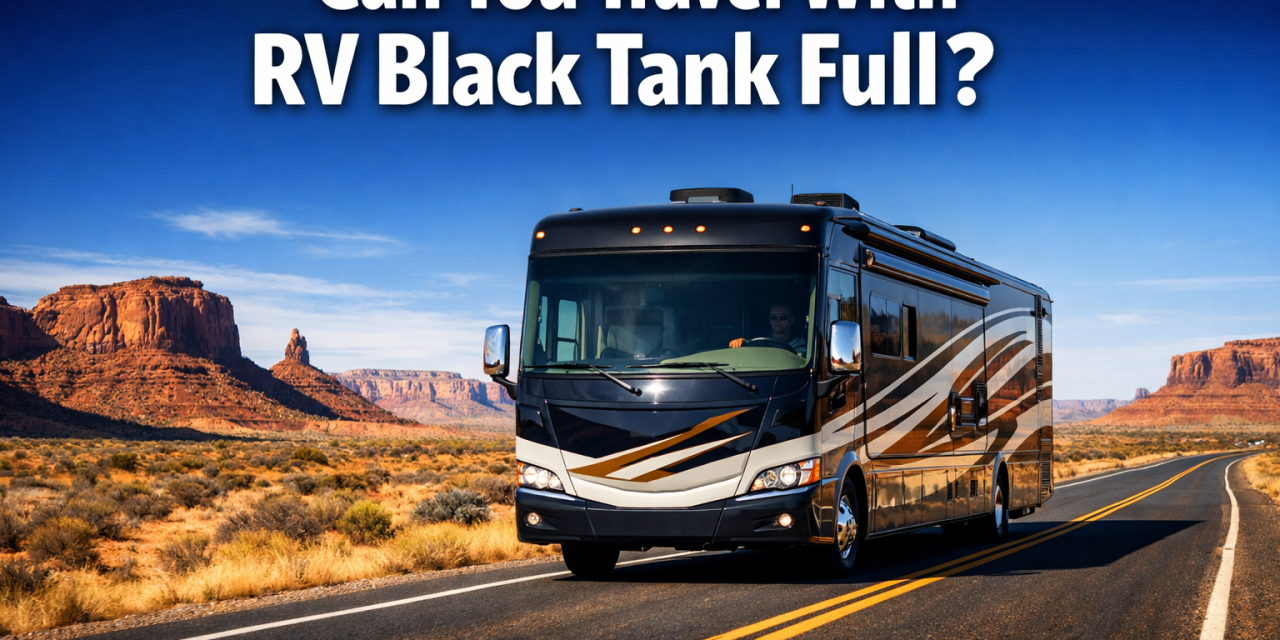 Can you travel with RV black tank full?