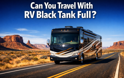 Can you travel with RV black tank full?