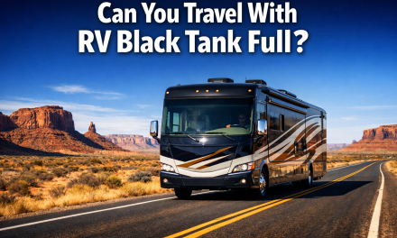 Can you travel with RV black tank full?