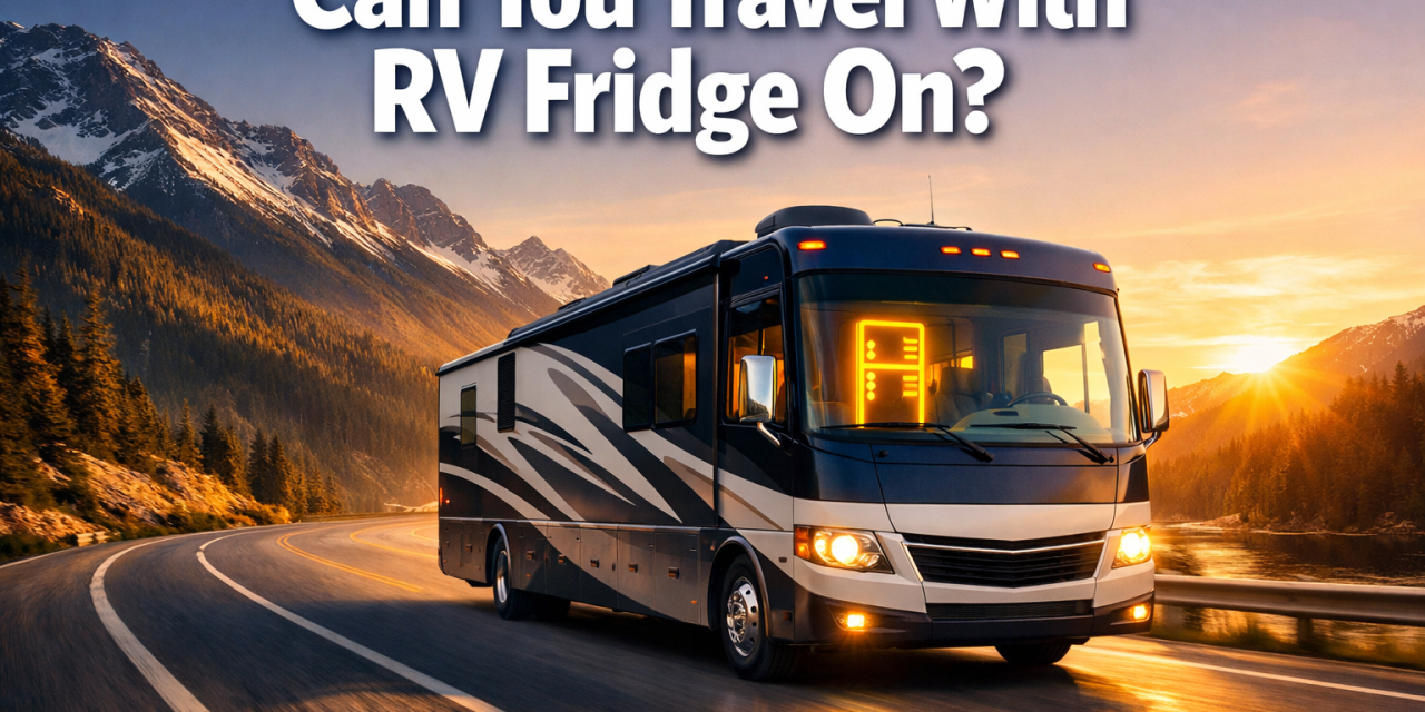 Can you travel with RV fridge on?