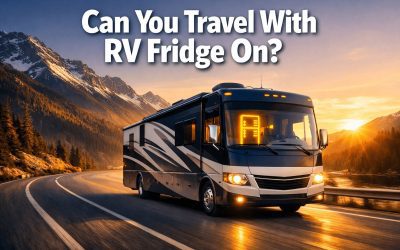 Can you travel with RV fridge on?