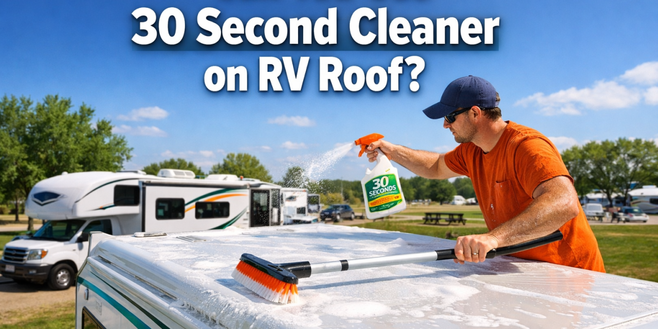Can you use 30 second Cleaner on RV roof?