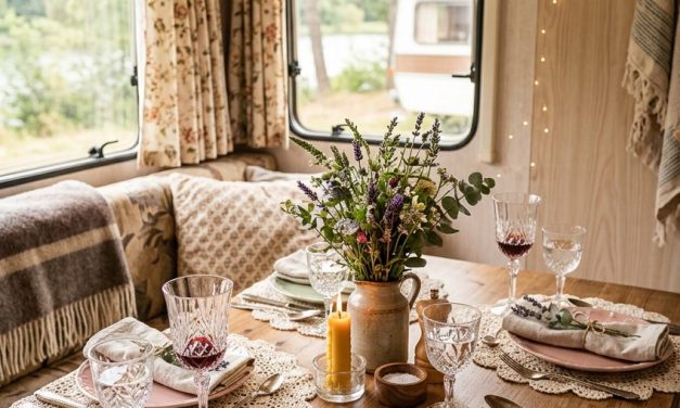 16 Table Setting Ideas for Dining in Your Shabby Chic Camper