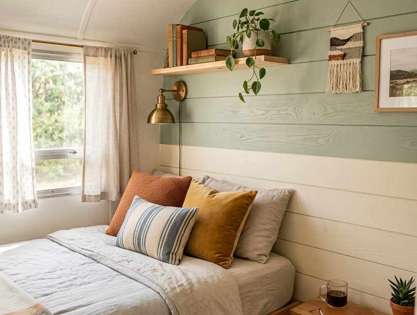 16 Two-Tone Shiplap Wall Ideas to Add Visual Interest to Your Camper