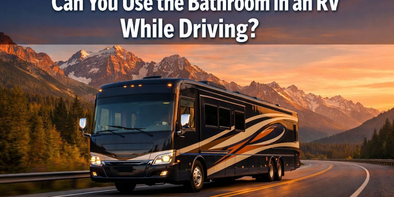 Can you use the bathroom in an RV while driving?