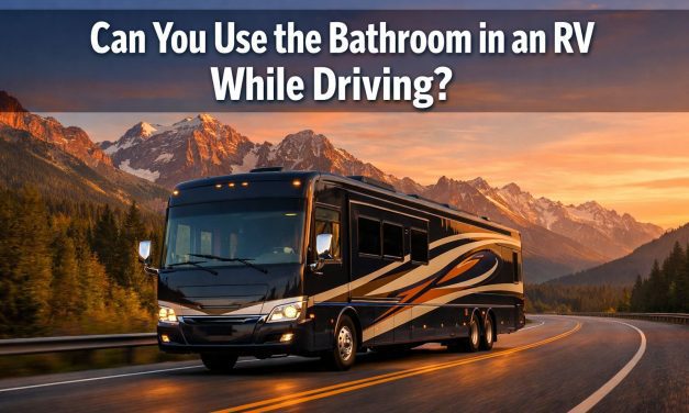 Can you use the bathroom in an RV while driving?