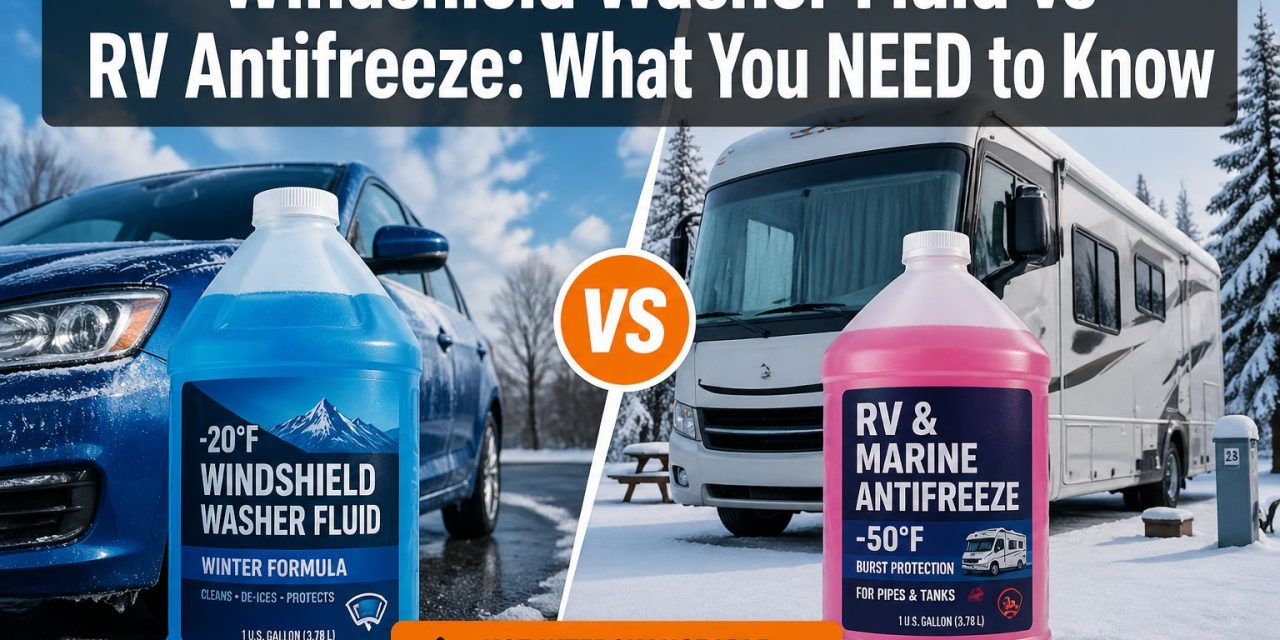 Can you use windshield washer fluid for RV antifreeze?