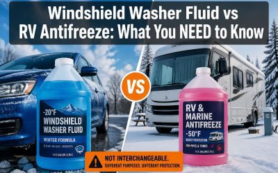 Can you use windshield washer fluid for RV antifreeze?