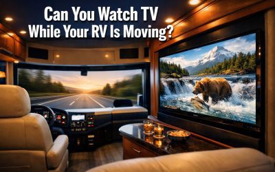Can you watch TV while an RV is moving?