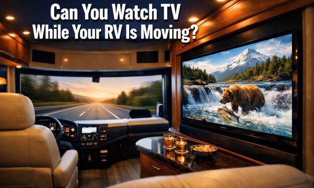 Can you watch TV while an RV is moving?