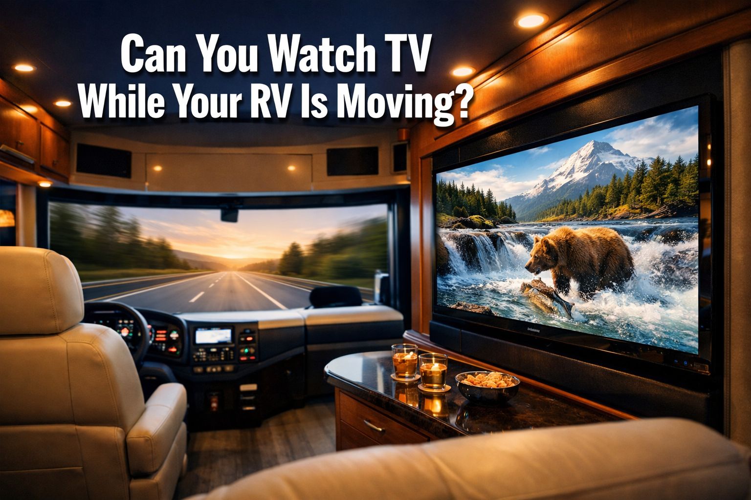 Can You Watch TV While an RV Is Moving? Full Guide