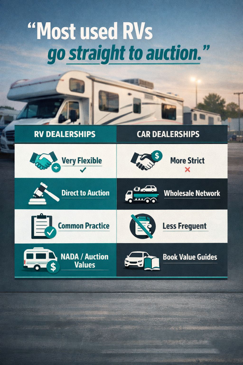 Portrait/Pinterest format () showing a detailed comparison table illustration rendered as a stylized graphic: rows comparing