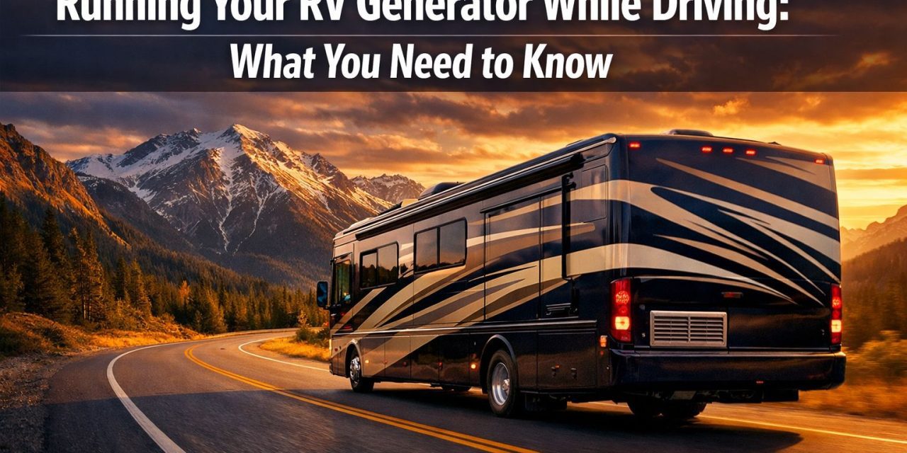 can you use rv generator while driving?