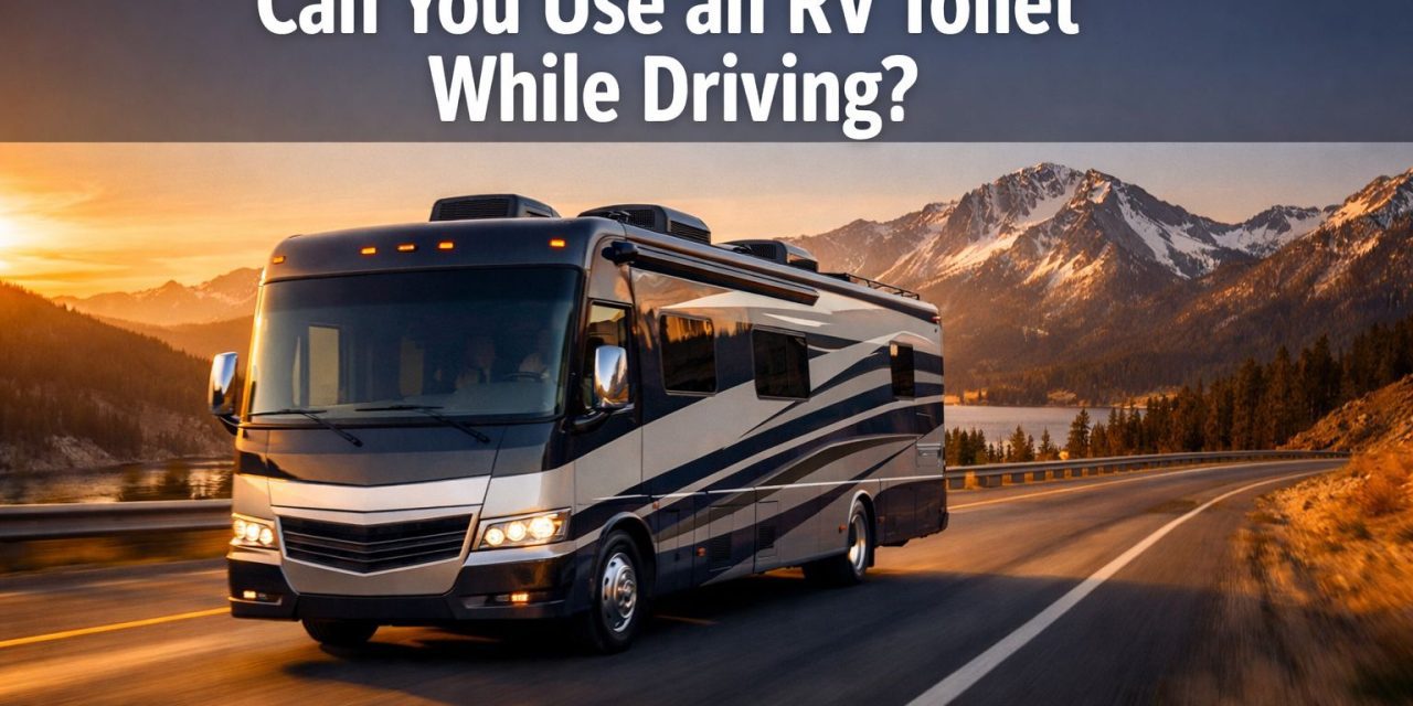 can you use rv toilet while driving?